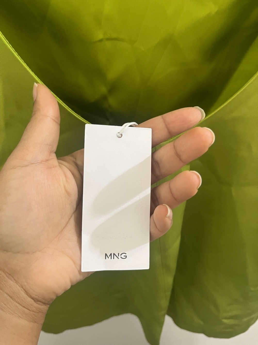 Mango Fitted Long-Sleeve Lime Green Sheath Dress - Picture 4 of 16